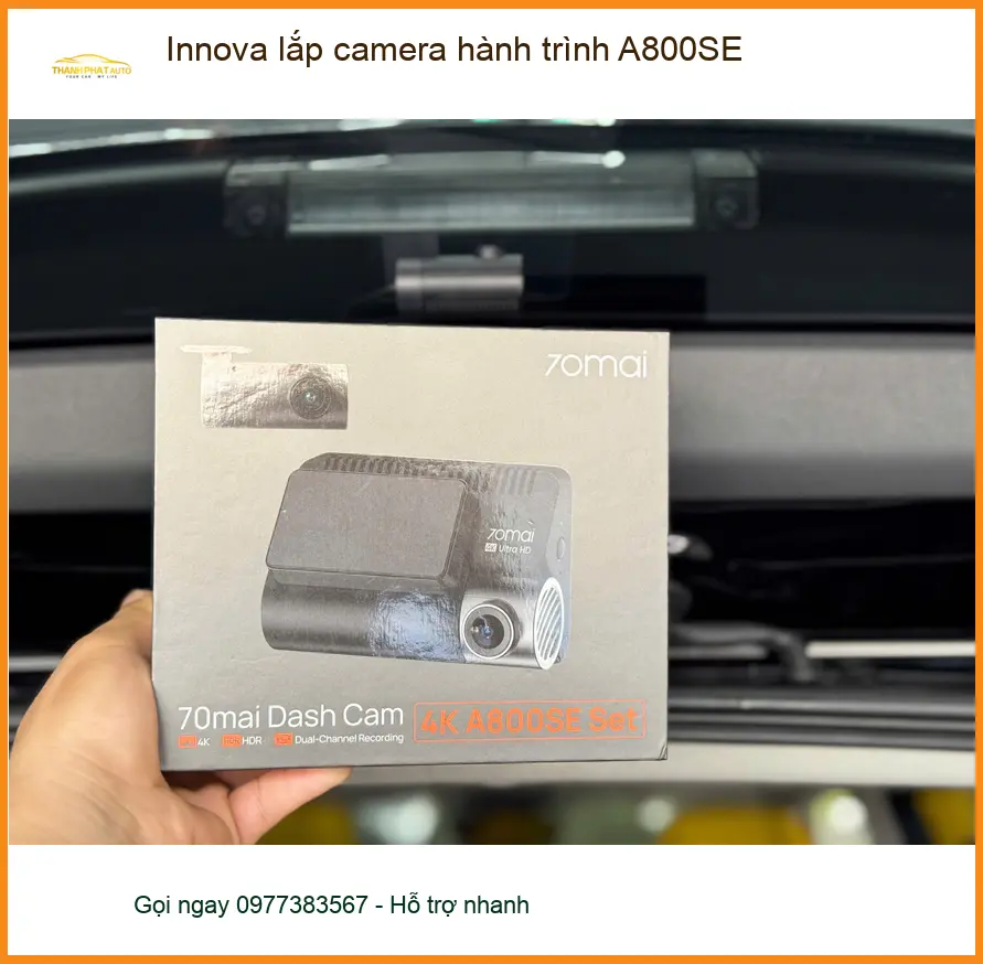 Anh Minh lắp camera hành trình A800SE cho Innova tại Hóc Môn để ghi lại hành trình rõ nét ảnh thực tế 3