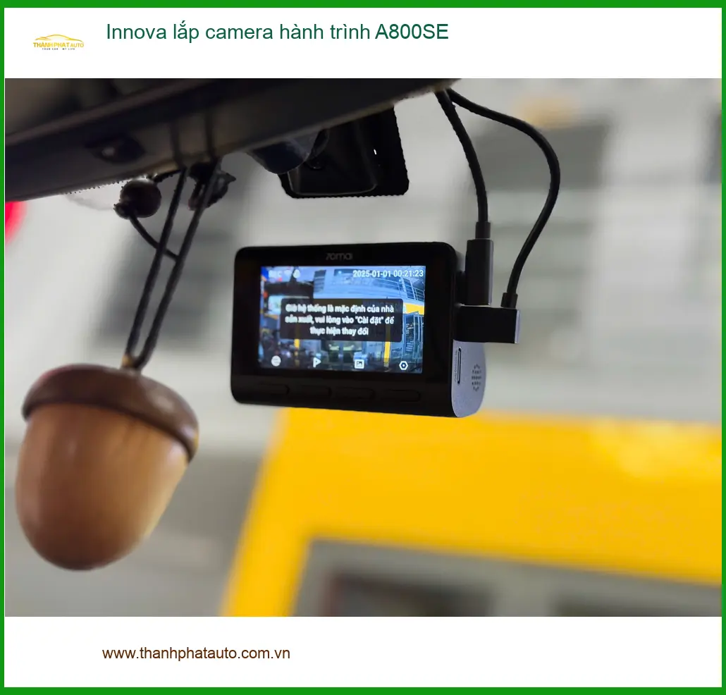 Anh Minh lắp camera hành trình A800SE cho Innova tại Hóc Môn để ghi lại hành trình rõ nét ảnh thực tế 4