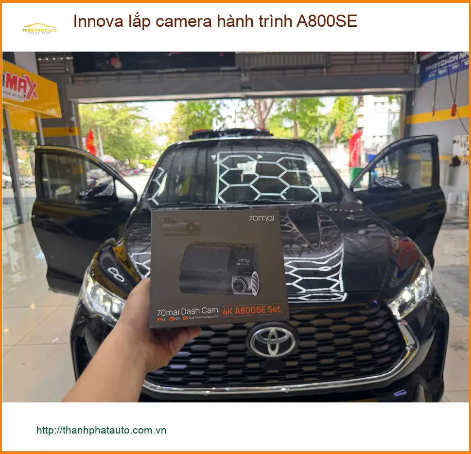 Chú Hưng lắp camera hành trình A800SE cho Innova ở Quận 12 ảnh thực tế 4