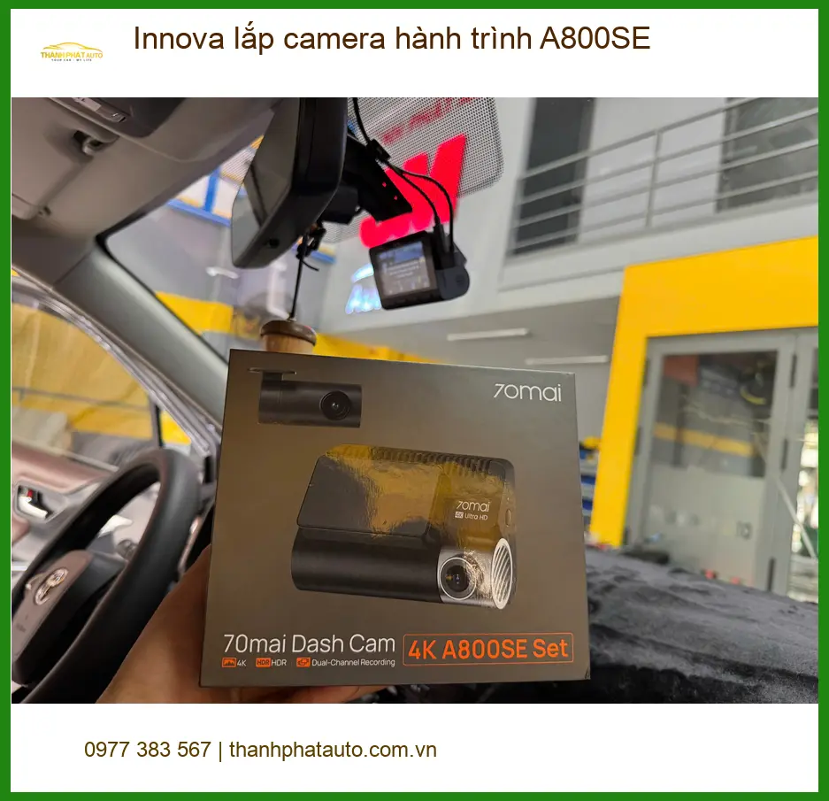 Chú Hưng lắp camera hành trình A800SE cho Innova ở Quận 12 ảnh thực tế 5