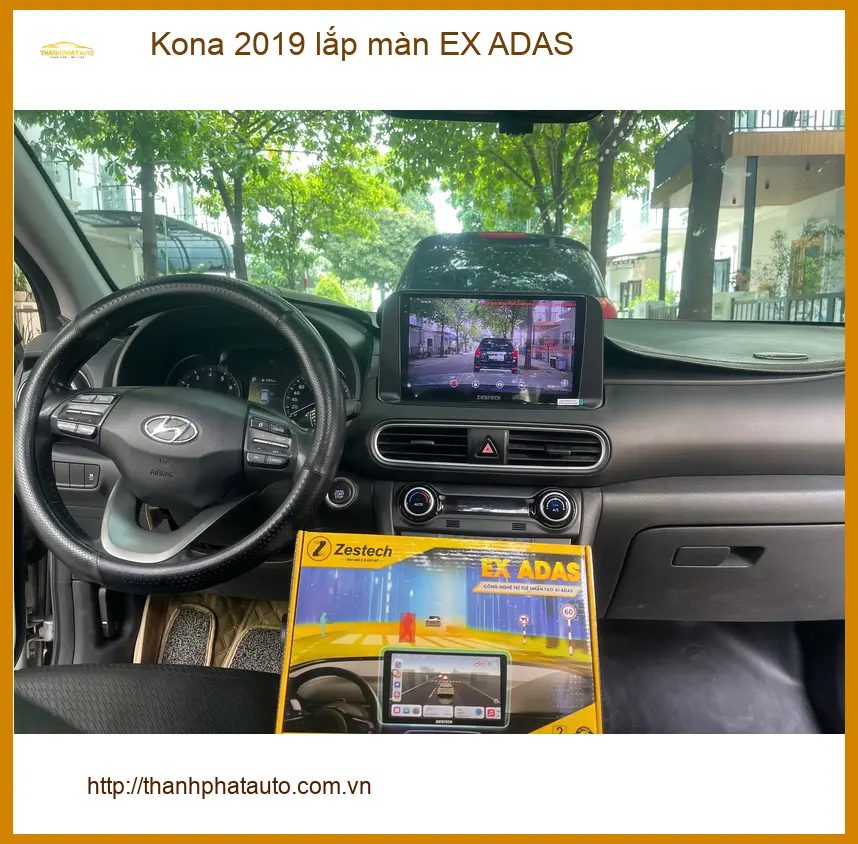 Anh Khánh lắp màn EX ADAS cho Kona 2019 tại Quận 2 vì màn zin quá cũ kỹ