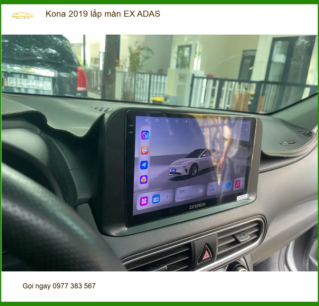 Anh Khang lắp màn hình EX ADAS cho Kona 2019 ở Quận 9 an toàn hơn ảnh thực tế 3