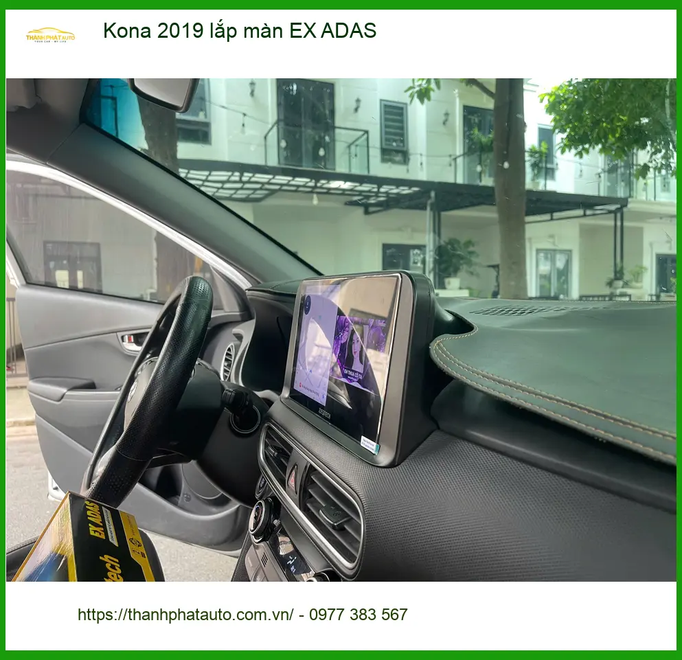Anh Khang lắp màn hình EX ADAS cho Kona 2019 ở Quận 9 an toàn hơn ảnh thực tế 4