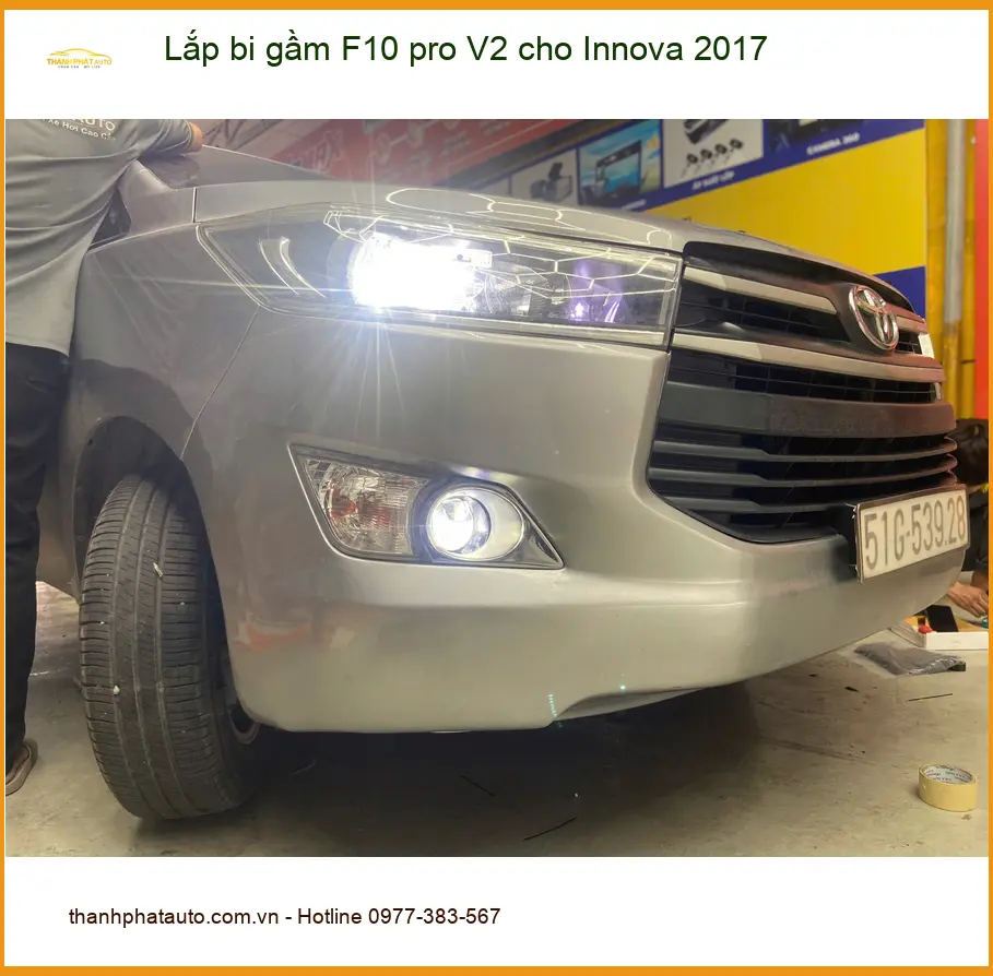 Anh Khôi lắp bi gầm F10 Pro V2 cho Innova 2017 ở Quận Thủ Đức ảnh thực tế 3
