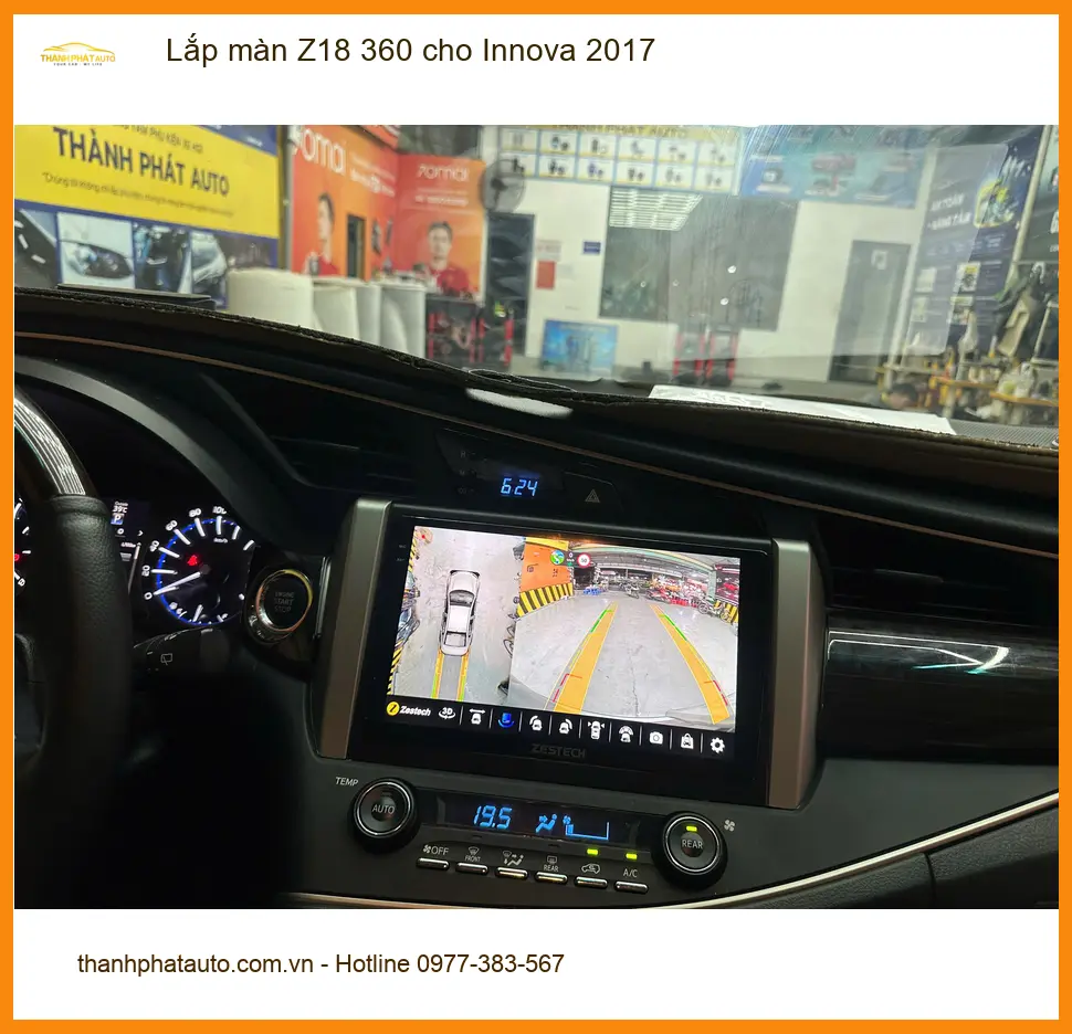 Anh Kiên lắp màn Z18 360 cho Innova 2017 tại Quận 12 để nâng tầm trải nghiệm lái