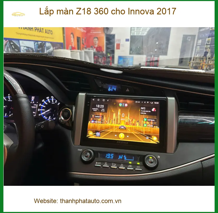 Anh Minh lắp màn Z18 360 cho Innova 2017 tại Quận 2 để nâng tầm trải nghiệm lái ảnh thực tế 2