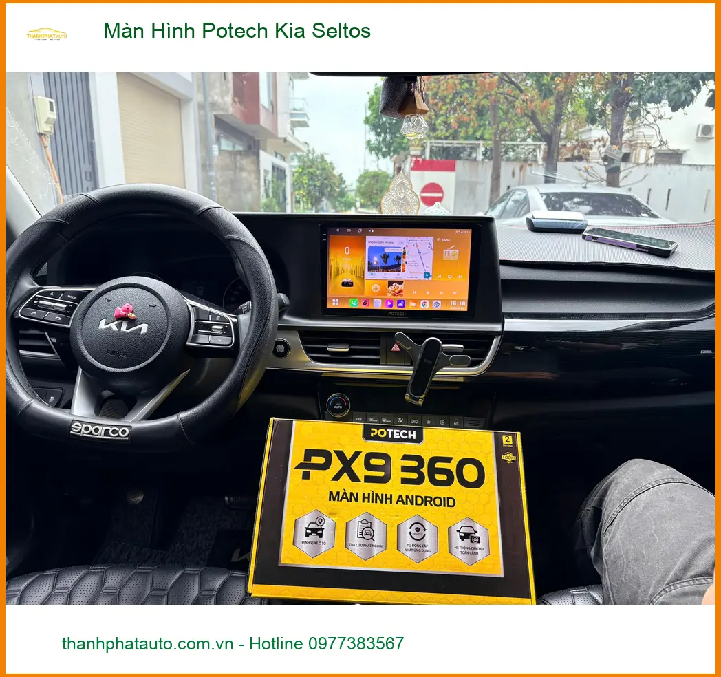 Anh Quang lắp Màn Hình Potech Kia Seltos Quận 2 nâng cấp giải trí