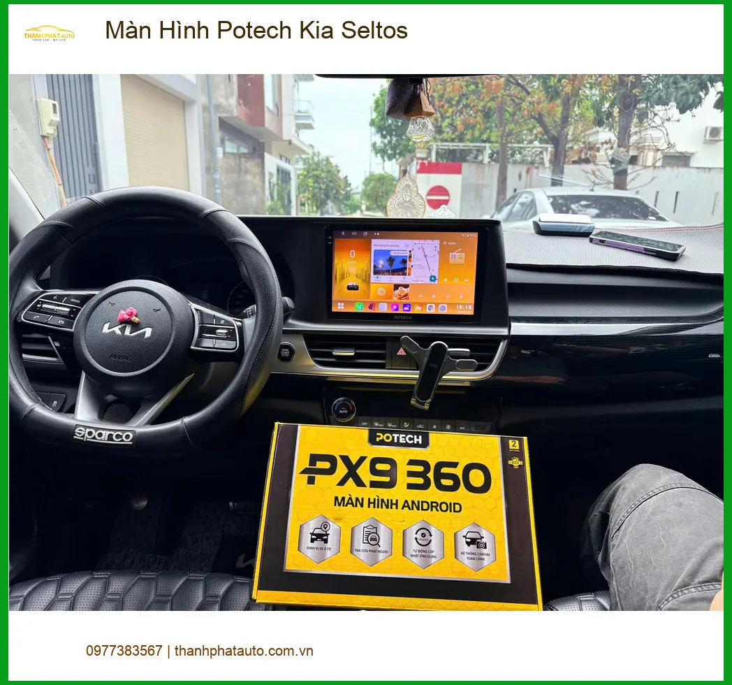 Anh Quang lắp Màn Hình Potech cho Kia Seltos tại Quận 12 để nâng tầm trải nghiệm giải trí