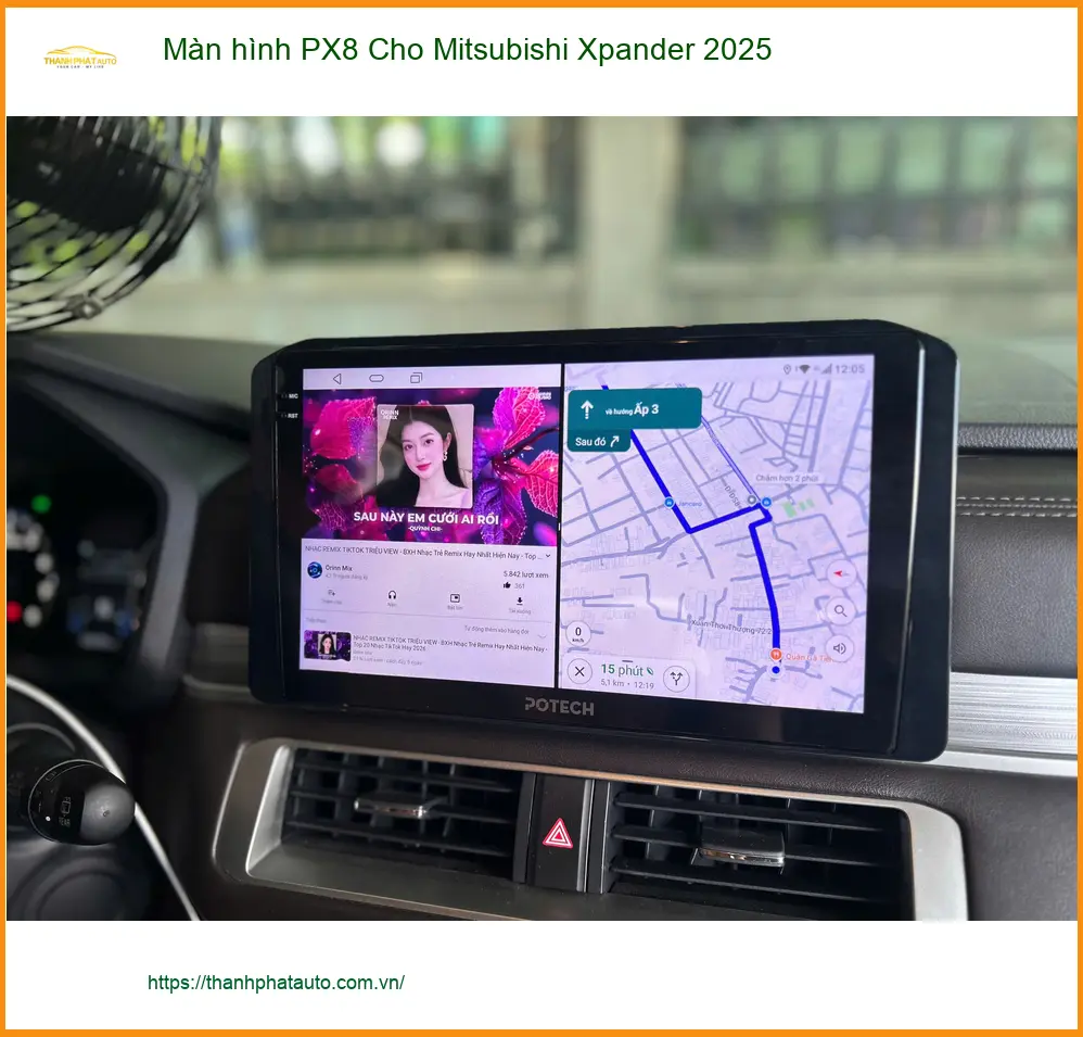 Anh Tùng nâng cấp Màn hình PX8 Mitsubishi Xpander 2025 tại Thủ Đức. ảnh thực tế 2