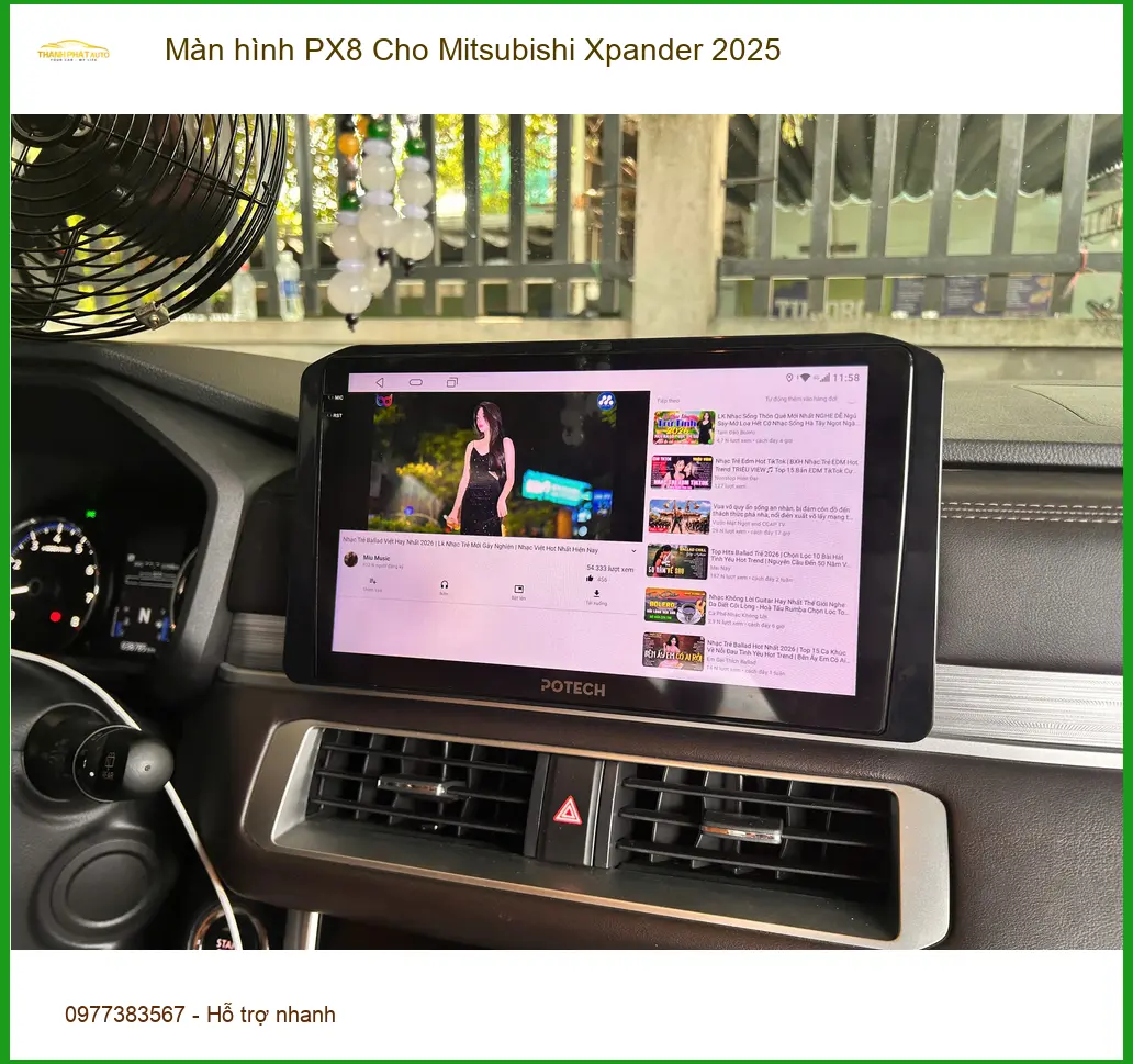 Anh Cường lắp Màn hình PX8 cho Mitsubishi Xpander 2025 tại Quận 2 vì muốn trải nghiệm công nghệ mới ảnh thực tế 2
