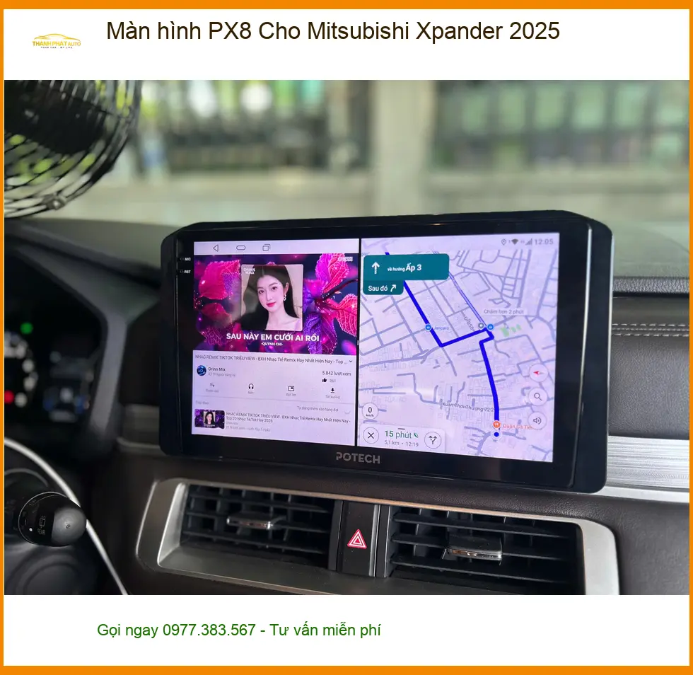 Chị Mai nâng cấp Màn hình PX8 Xpander 2025 tại Quận 8 tăng tiện ích ảnh thực tế 4