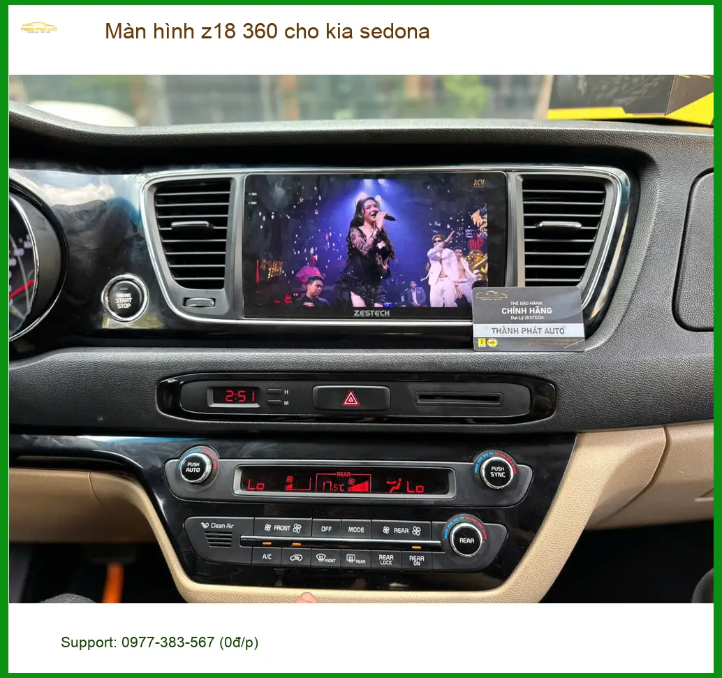 Anh Quang lắp màn hình Z18 360 cho Kia Sedona tại Quận Thủ Đức ảnh thực tế 4