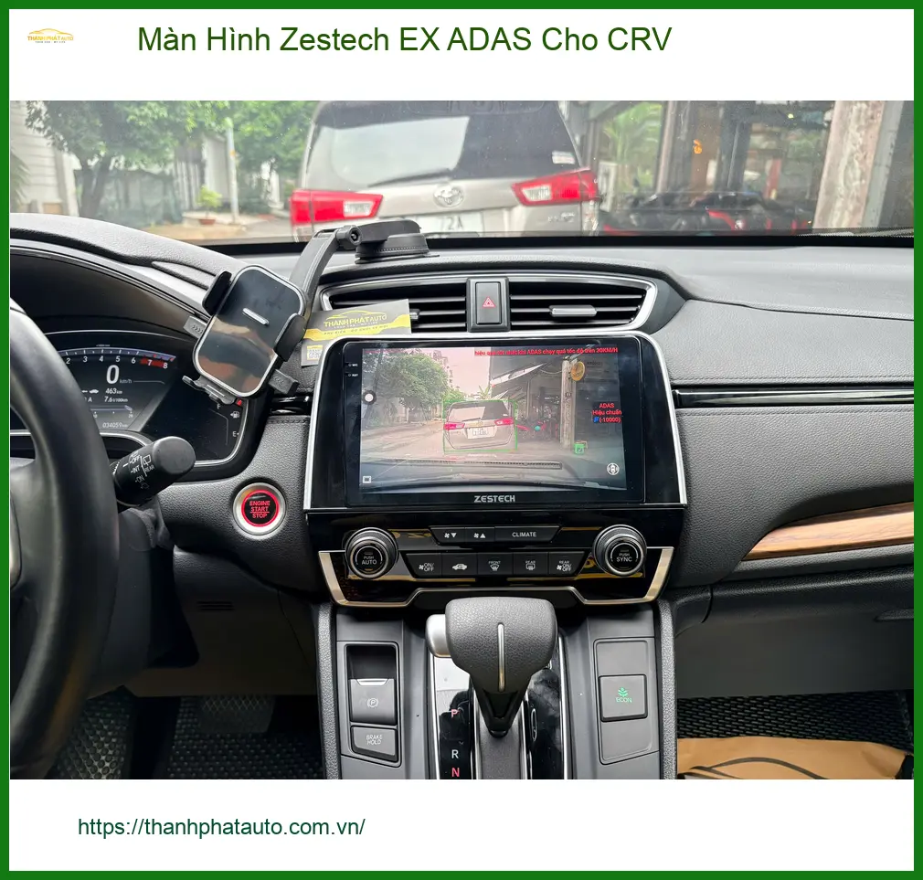 Chị Thảo lắp Màn Hình Zestech EX ADAS cho CRV tại Quận 12
