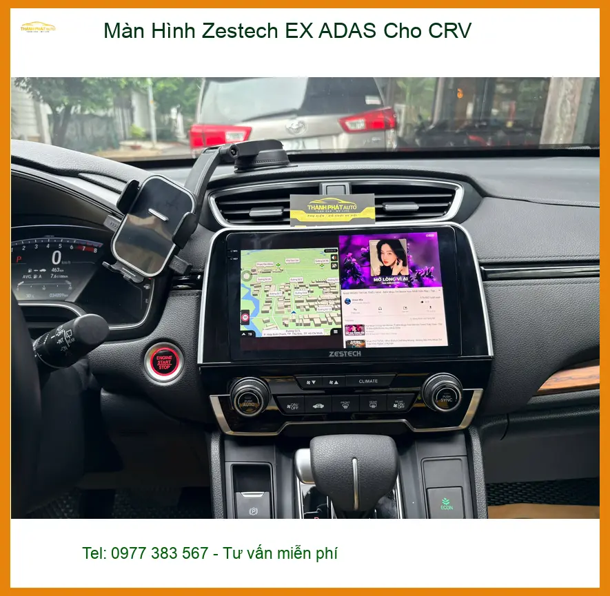 Chị Thảo lắp Màn Hình Zestech EX ADAS cho CRV tại Quận 12 ảnh thực tế 2
