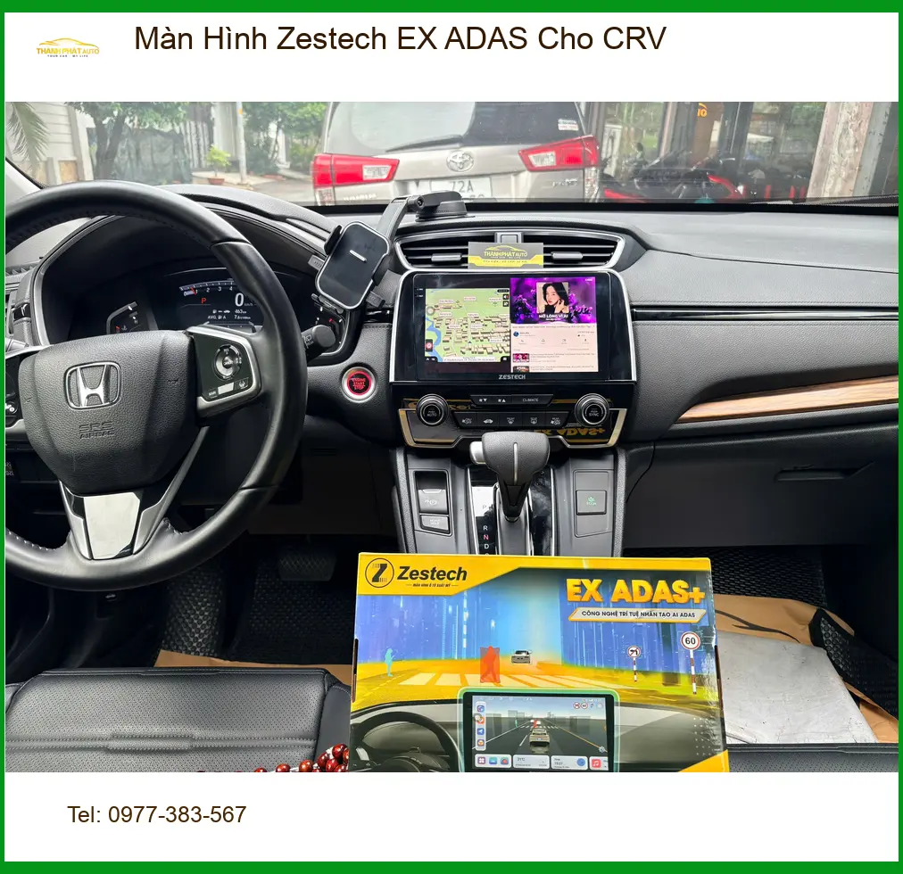 Anh Minh nâng cấp Màn Hình Zestech EX ADAS cho CRV tại Thủ Đức, tăng tiện ích lái xe. ảnh thực tế 2