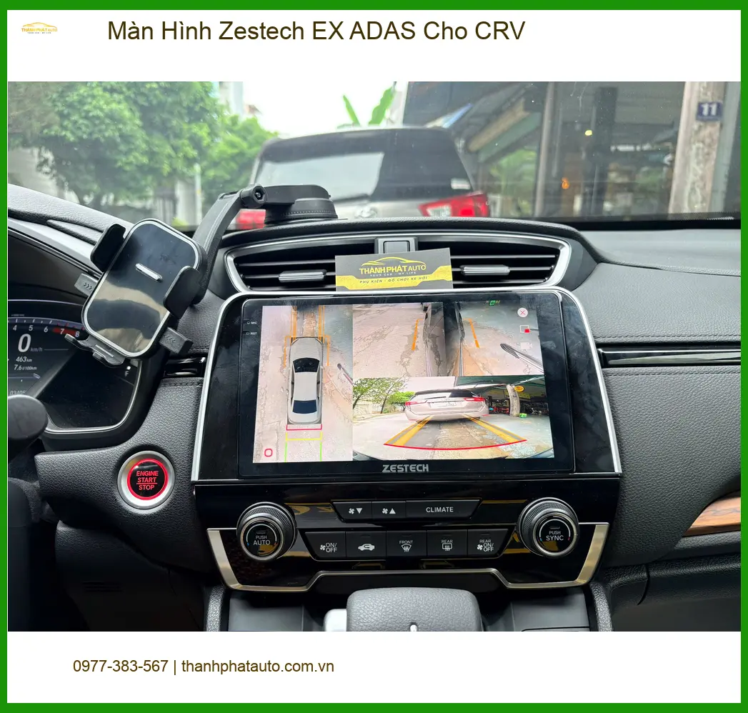 Chị Thảo lắp Màn Hình Zestech EX ADAS cho CRV tại Quận 12 ảnh thực tế 3