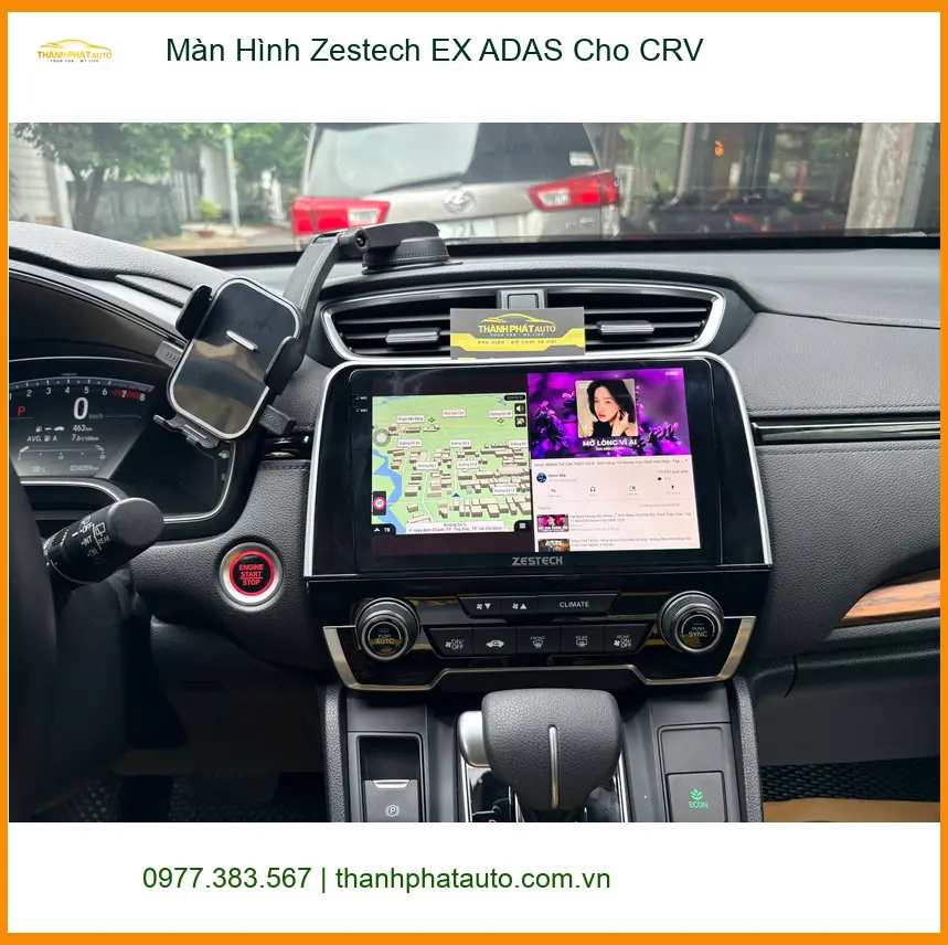 Anh Long lắp Màn Hình Zestech EX ADAS cho CRV Quận 2 ảnh thực tế 4