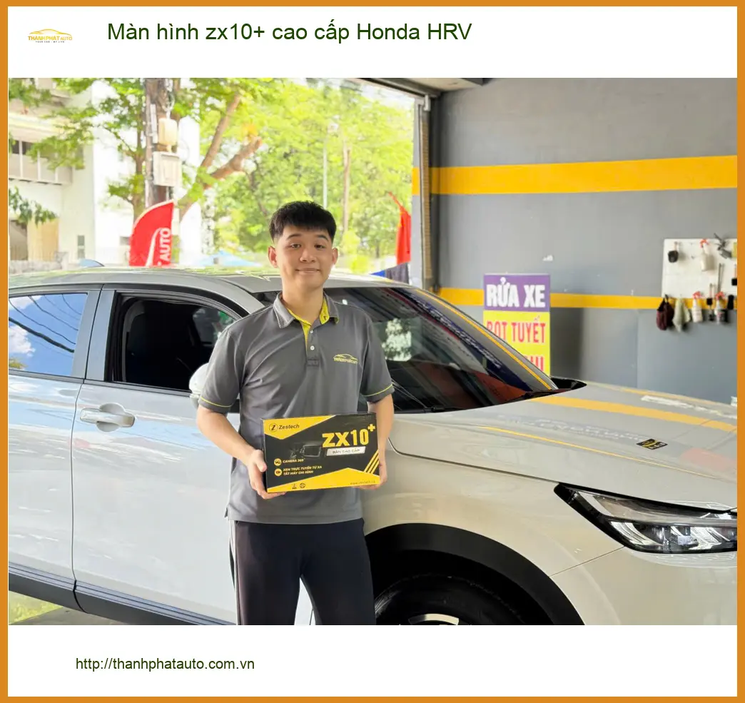 Anh Minh lắp màn hình ZX10+ cao cấp Honda HRV tại Quận Cần Giờ ảnh thực tế 5