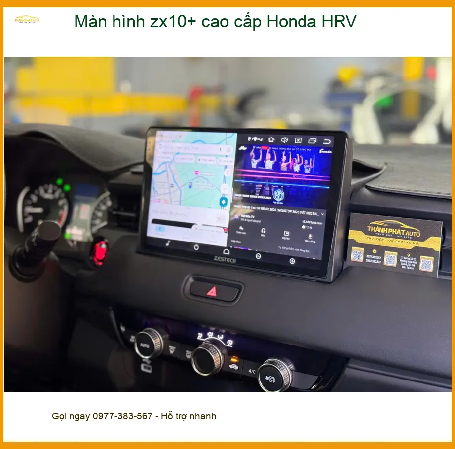Anh Dũng nâng cấp Màn hình ZX10+ cao cấp cho Honda HRV tại Thủ Đức ảnh thực tế 3