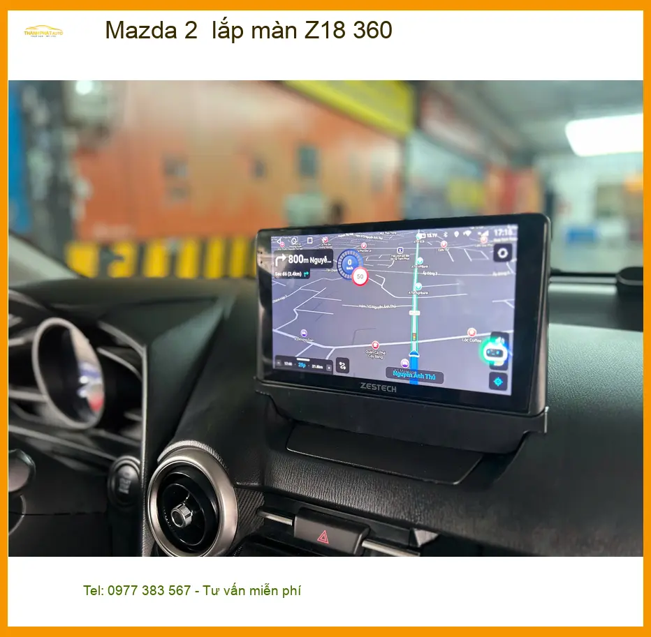 Anh Minh lắp màn hình Z18 360 cho Mazda 2 tại Quận 12 cải thiện tầm nhìn ảnh thực tế 2
