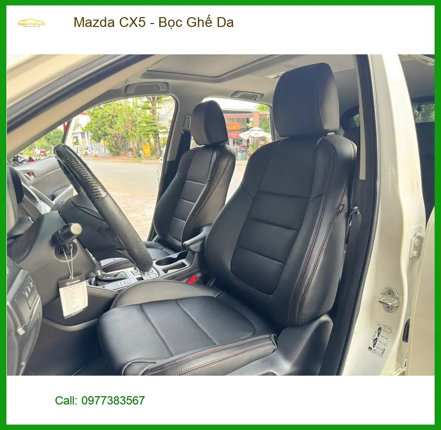 Chị Lan Anh bọc ghế da Mazda CX5 tại Quận Thủ Đức để nội thất sang trọng hơn