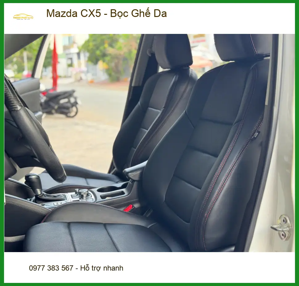 Chị Thanh bọc ghế da Mazda CX5 tại Hóc Môn vì ghế zin đã cũ, muốn làm mới ảnh thực tế 2