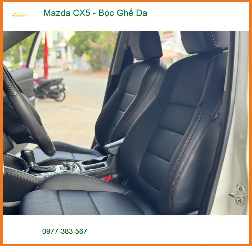 Chị Mai Anh bọc ghế da Mazda CX5 tại Quận 9 vì ghế cũ bạc màu ảnh thực tế 5