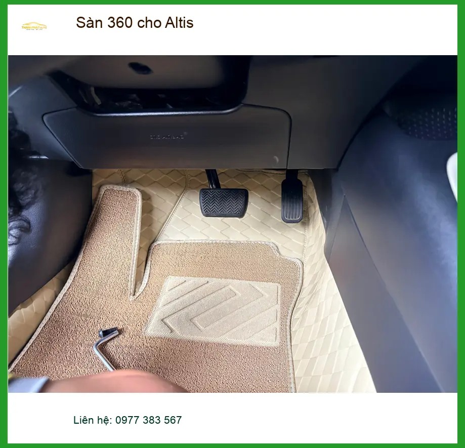 Anh Kiên lắp Sàn 360 cho Toyota Altis tại Cần Giờ để nội thất luôn sạch sẽ ảnh thực tế 4