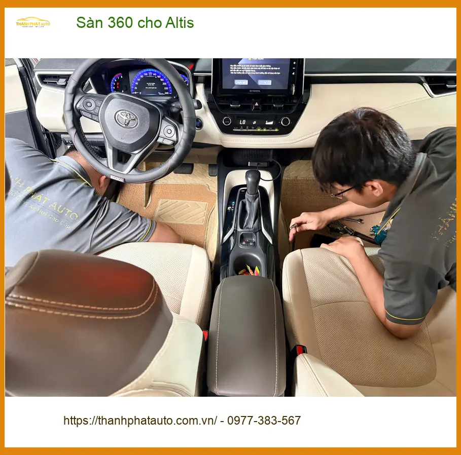 Anh Khôi lắp Sàn 360 cho Toyota Altis tại Quận 9 giúp sàn xe sạch đẹp