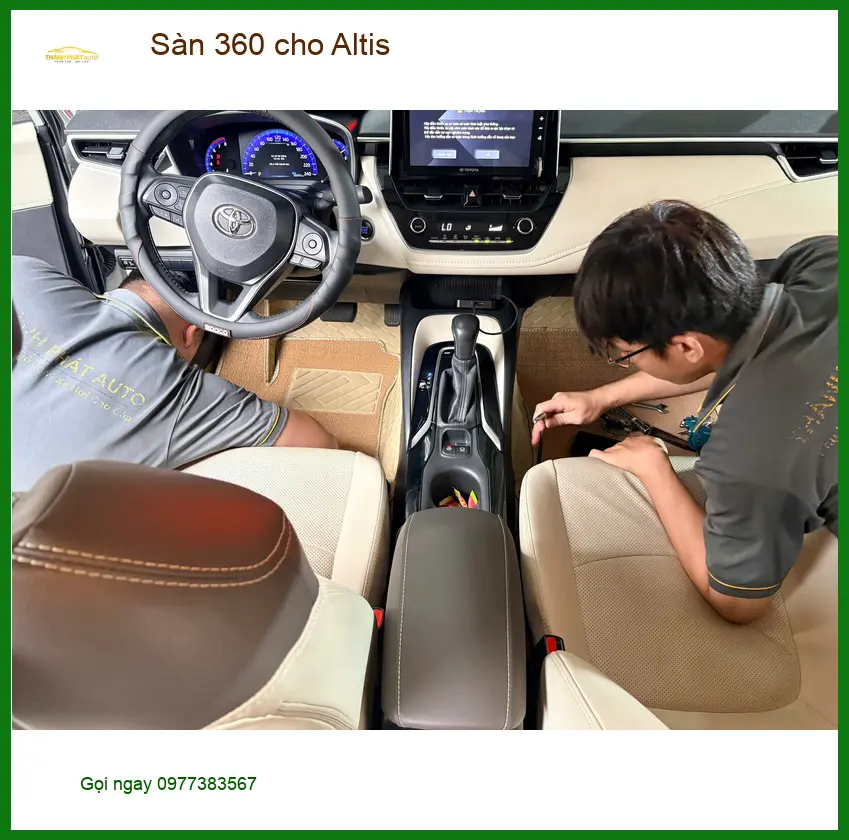 Chị Mai lắp Sàn 360 Toyota Altis tại Thủ Đức để xe luôn sạch đẹp ảnh thực tế 3