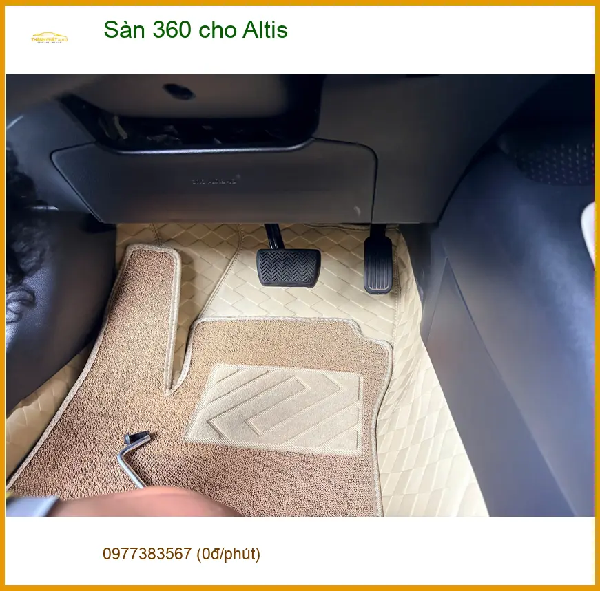 Chị Mai lắp Sàn 360 Toyota Altis tại Thủ Đức để xe luôn sạch đẹp ảnh thực tế 4
