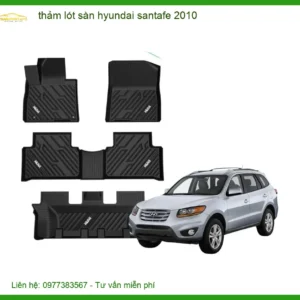 Thảm Lót Sàn Hyundai SantaFe 2010 - Địa Chỉ Lắp Đặt Chính Hãng TPHCM