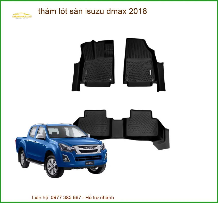 Thảm Lót Sàn Isuzu Dmax 2018 - Địa Chỉ Lắp Đặt Uy Tín TPHCM