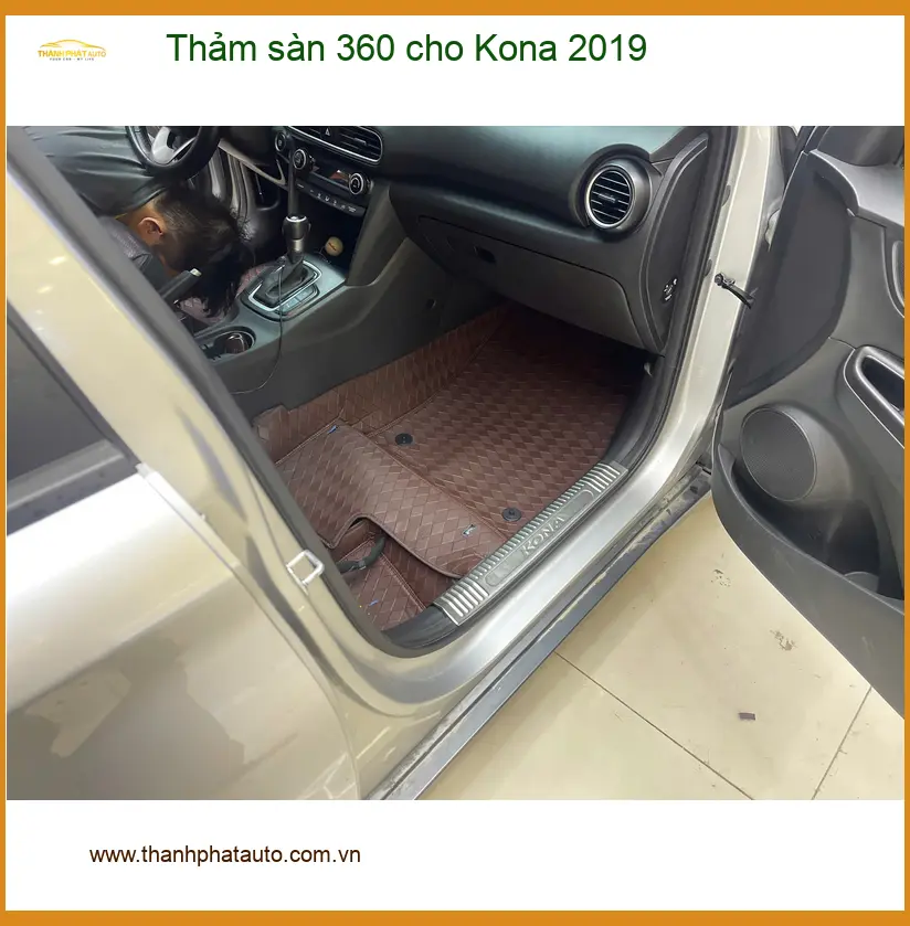Bác Khải lắp Thảm sàn 360 cho Kona 2019 ở Quận Thủ Đức giữ sạch nội thất ảnh thực tế 3