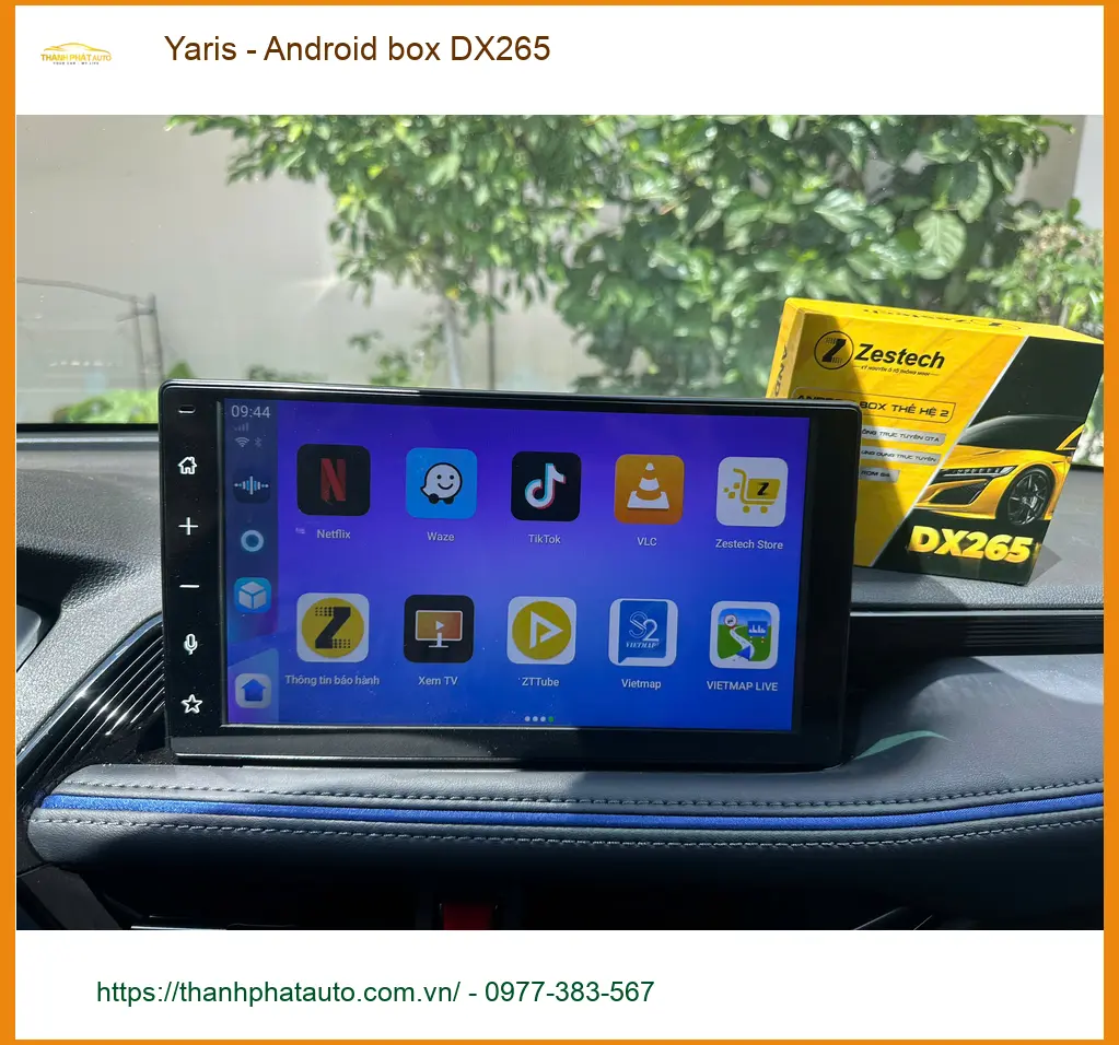 Anh Hưng lắp Android Box DX265 cho Yaris tại Quận 2, giải trí thông minh