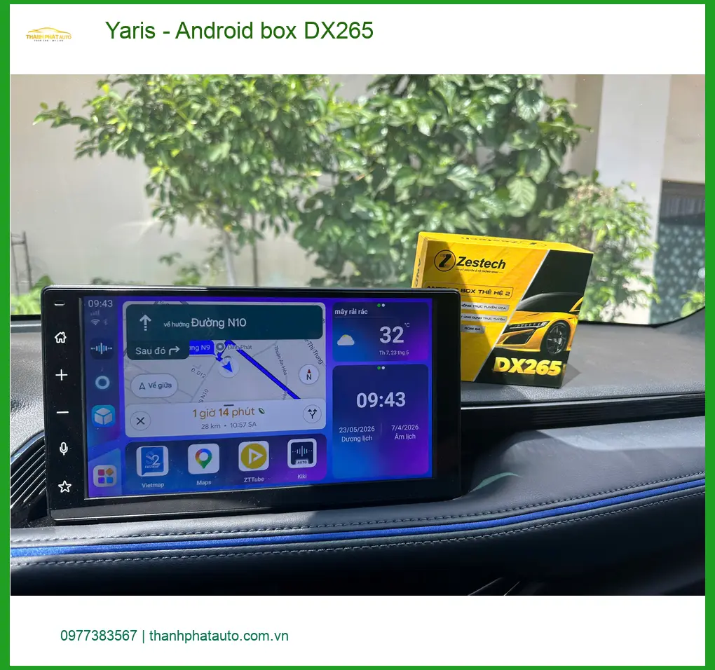 Anh Hưng lắp Android Box DX265 cho Yaris tại Quận 2, giải trí thông minh ảnh thực tế 2