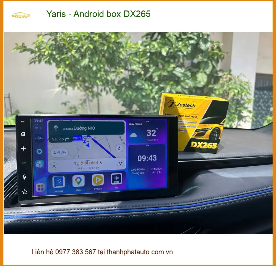 Chị Thảo nâng cấp Android box DX265 cho Toyota Yaris tại Quận 9 cho con giải trí
