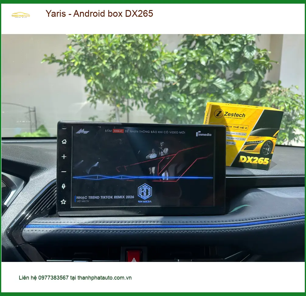 Chị Thảo nâng cấp Android box DX265 cho Toyota Yaris tại Quận 9 cho con giải trí ảnh thực tế 2