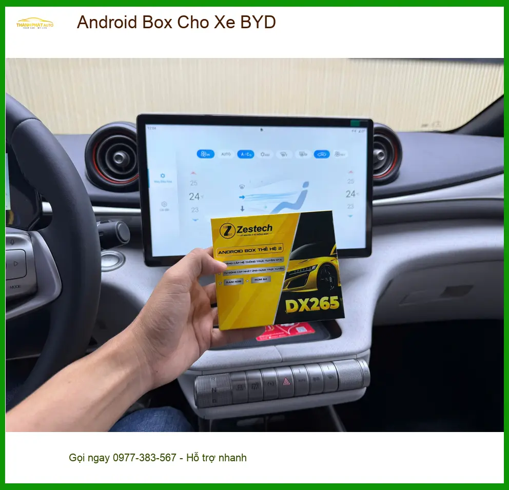 Anh Minh Lắp Android Box Cho Xe BYD Tại Cần Giờ để Giải Trí Và Định Vị Chính Xác ảnh thực tế 4