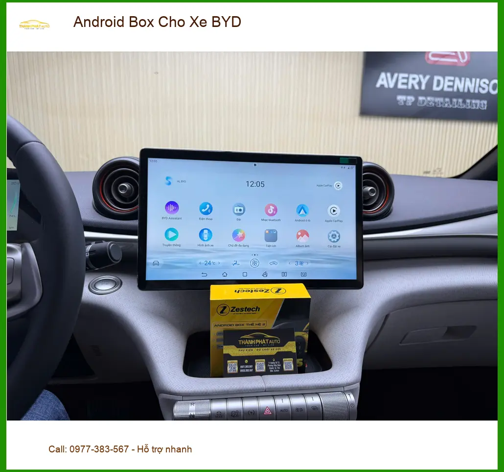Anh Khải lắp Android Box cho xe BYD tại Quận Tân Bình để biến màn hình zin thành smart TV ảnh thực tế 2