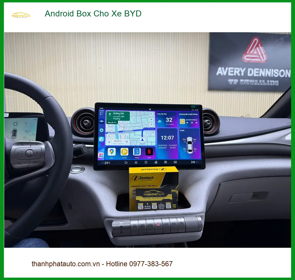 Anh Khải lắp Android Box cho xe BYD tại Quận Tân Bình để biến màn hình zin thành smart TV ảnh thực tế 3
