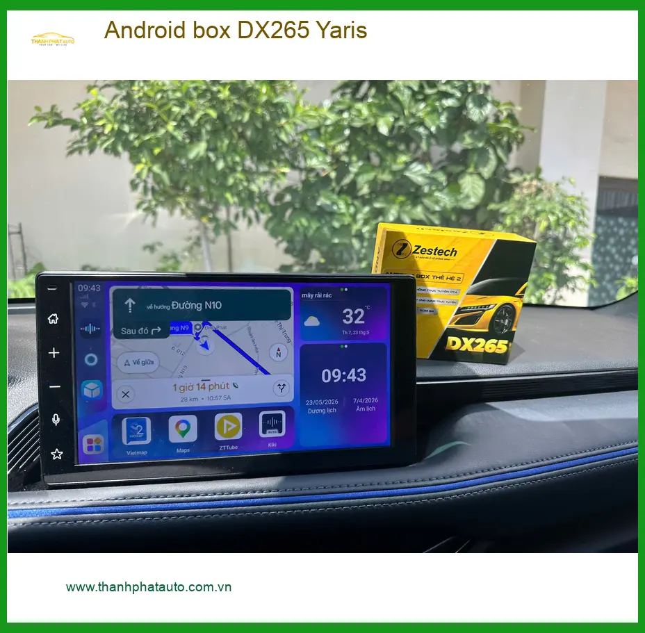 Anh Thành lắp Android box DX265 cho Yaris Quận 4 để tiện giải trí và dẫn đường