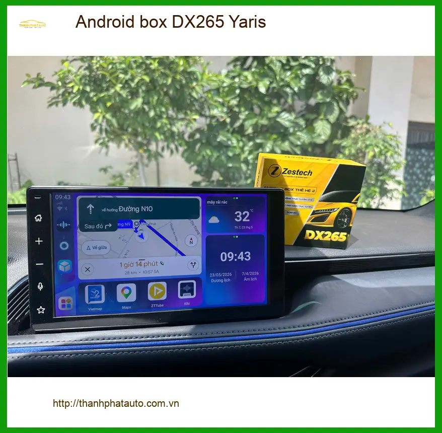 Chú Lộc lắp Android box DX265 cho Toyota Yaris tại Quận Tân Bình