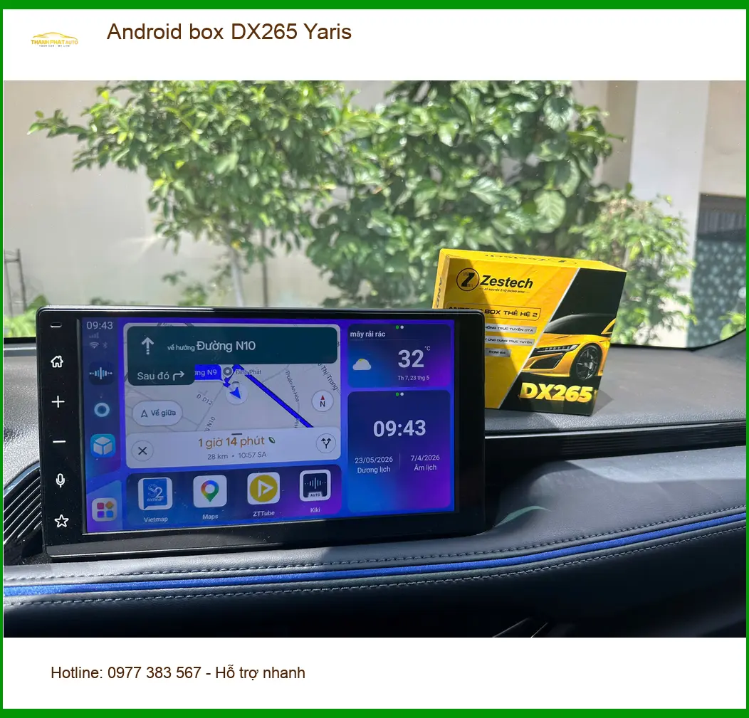 Anh Tùng lắp Android box DX265 cho Yaris tại Quận 3 để giải trí trên xe