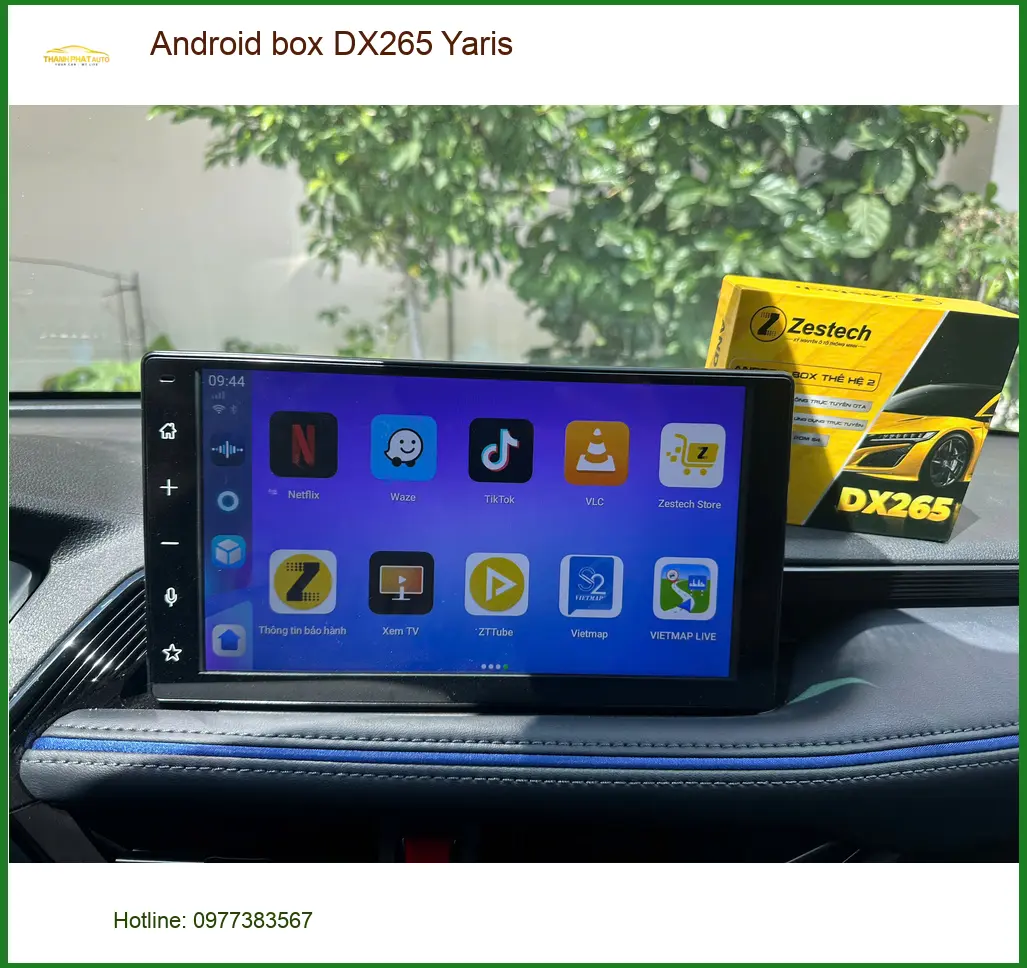Anh Tùng lắp Android box DX265 cho Yaris tại Quận 3 để giải trí trên xe ảnh thực tế 2
