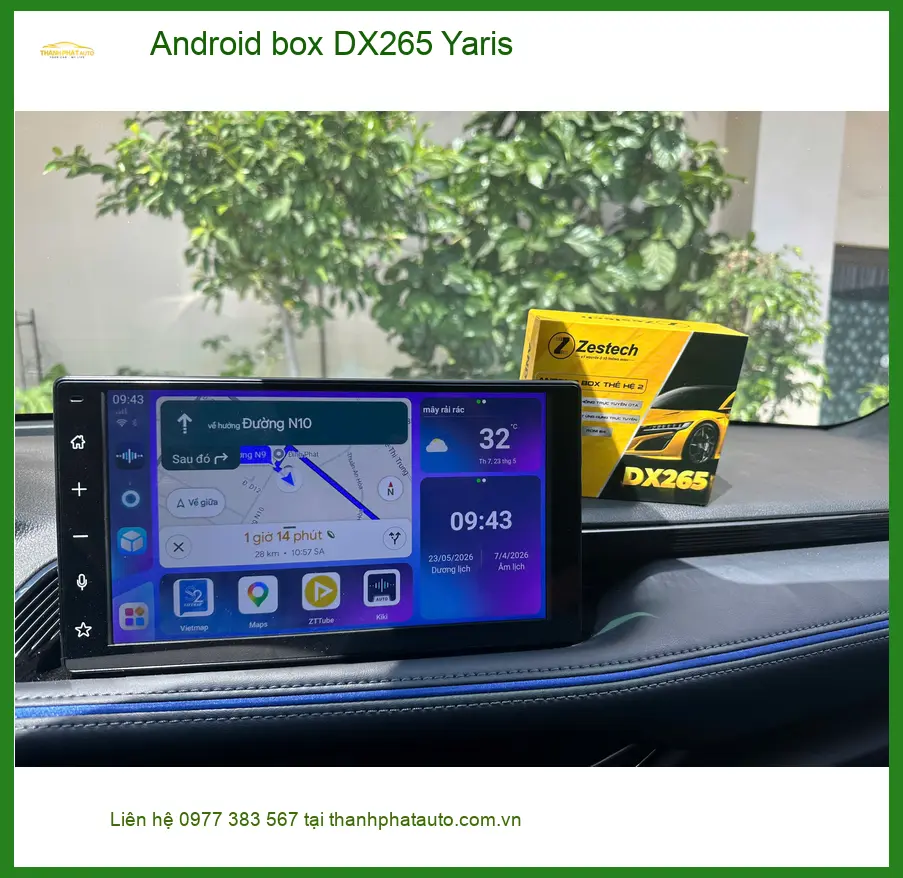 Anh Quân lắp Android box DX265 Yaris tại Quận 11 để nâng tầm giải trí