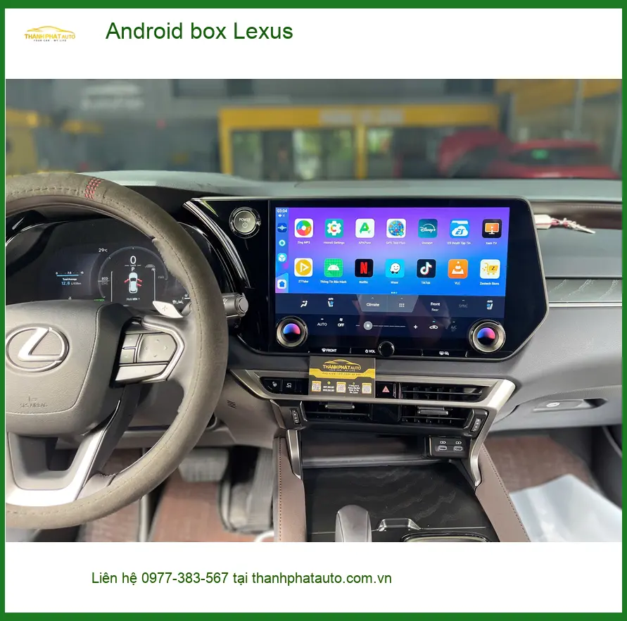 Anh Minh lắp Android box cho Lexus ES 300h tại Quận 7 biến màn zin thành smart TV ảnh thực tế 4
