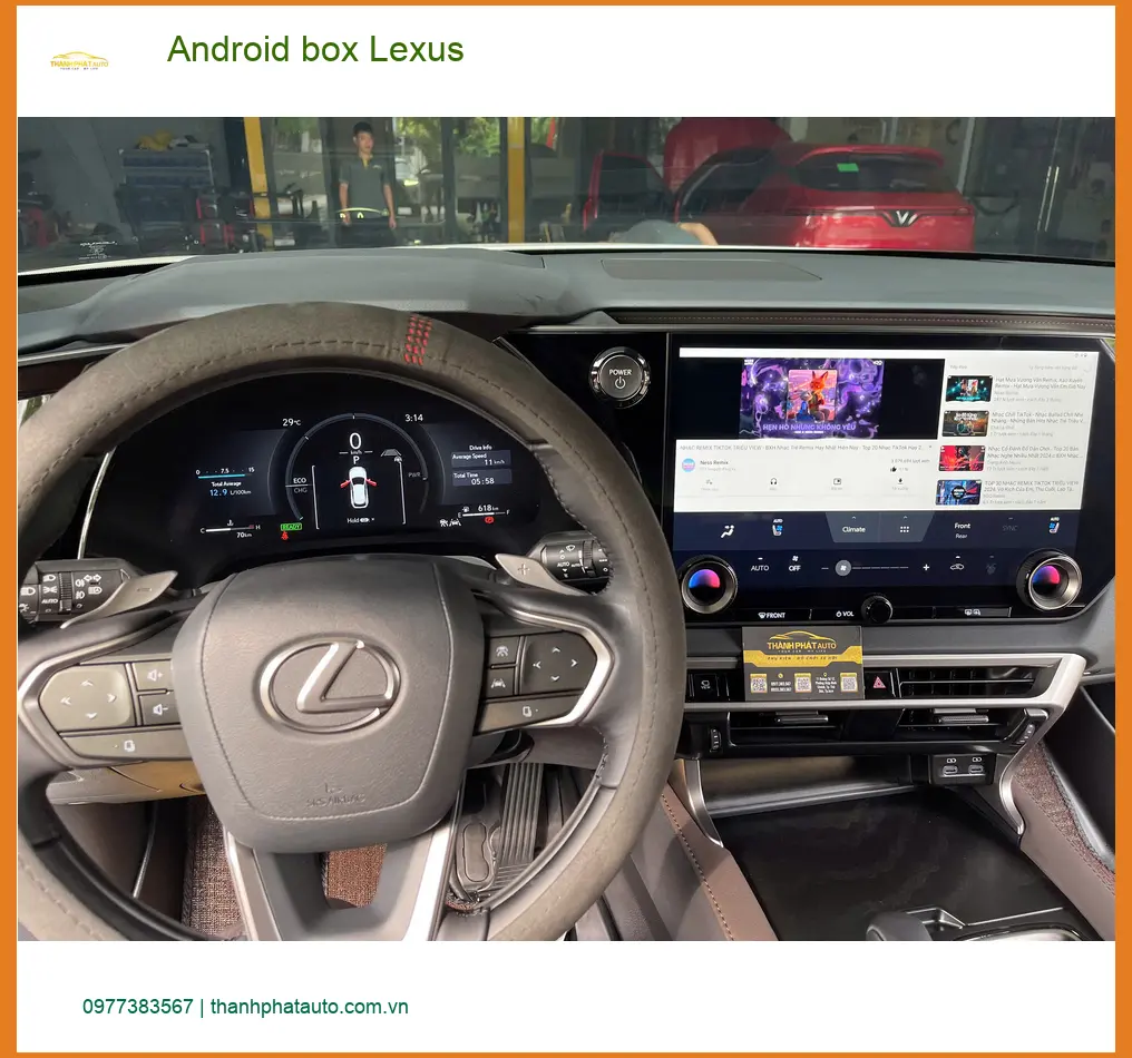 Anh Khang lắp Android box Lexus RX 350 tại Quận 9 để tiện xem phim trên hành trình dài ảnh thực tế 2