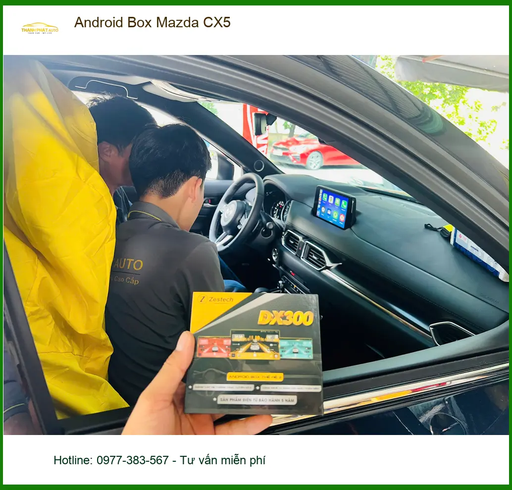 Anh Quang lắp Android Box cho Mazda CX5 tại Quận Thủ Đức tiện lợi ảnh thực tế 2