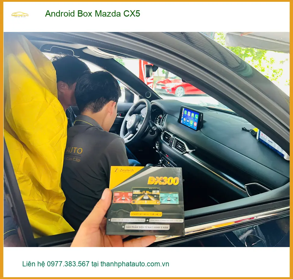 Chị Hằng lắp Android Box Mazda CX5 Quận 12 giải trí mượt mà ảnh thực tế 4